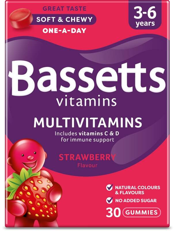 BASSETTS VITAMINS multivitamin pastilles 3-6yrs strawberry  30