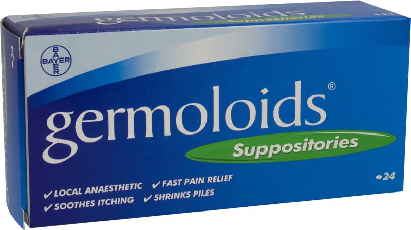GERMOLOIDS suppositories 13.2mg/283.5mg  24