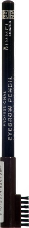 RIMMEL eye make-up eyebrow pencil professional dark brown