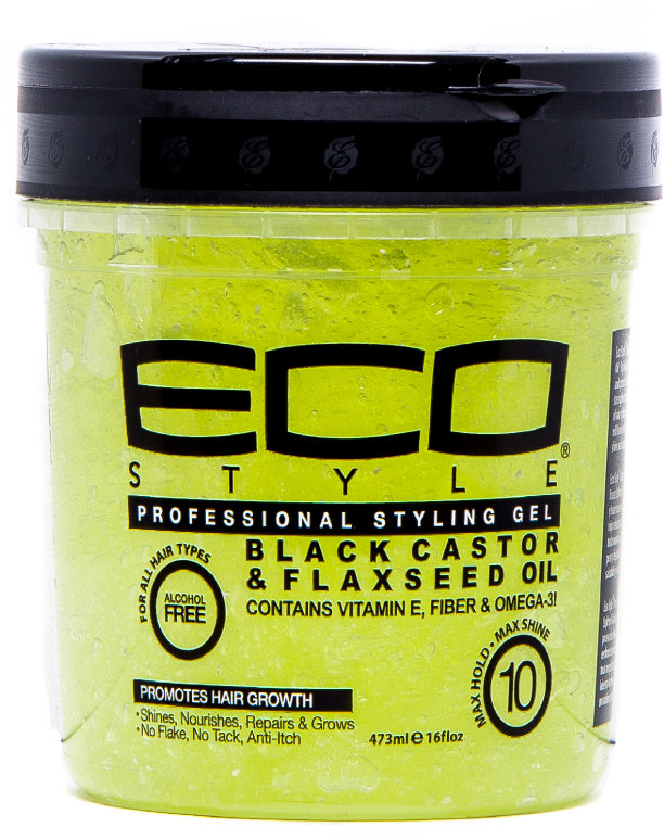 ECO STYLE styling gel black castor & flaxseed oil 473ml