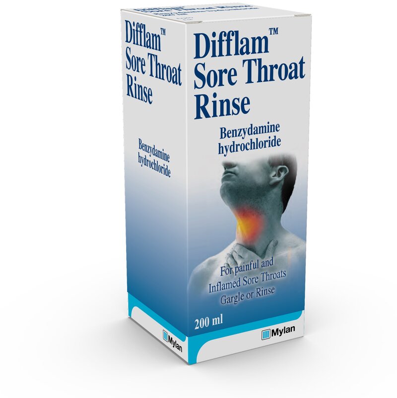 DIFFLAM sore throat rinse 0.15% w/v 200ml