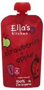 ELLA'S KITCHEN 100% organic baby foods stage 1 strawberries & apples 120g