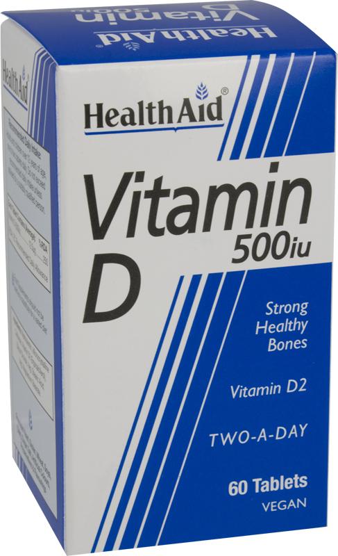 HEALTHAID vitamins tablets vitamin D 500iu  60