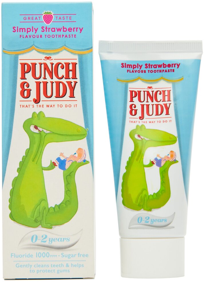 PUNCH AND JUDY toothpaste childrens baby strawberry 0-2 years 50ml