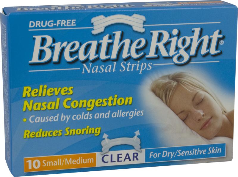 BREATHE RIGHT CLEAR 10 SM/MED STRIPS