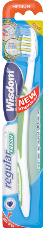 WISDOM toothbrushes regular fresh medium