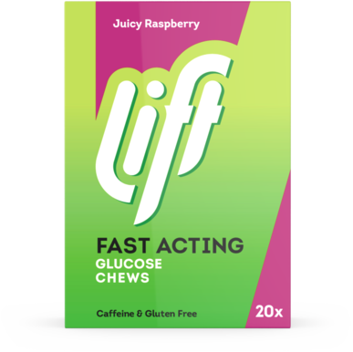 LIFT GLUCOSE fast acting glucose tablets raspberry  20
