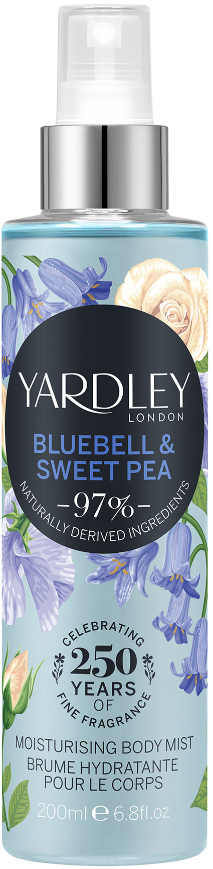 YARDLEY fragrance mist bluebell & sweetpea 200ml