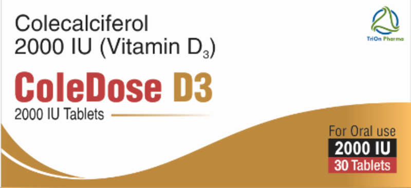 COLEDOSE D3 tablets 2000iu  30