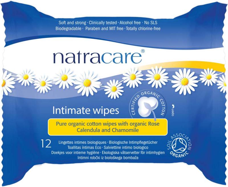 NATRACARE wipes organic cotton intimate   12