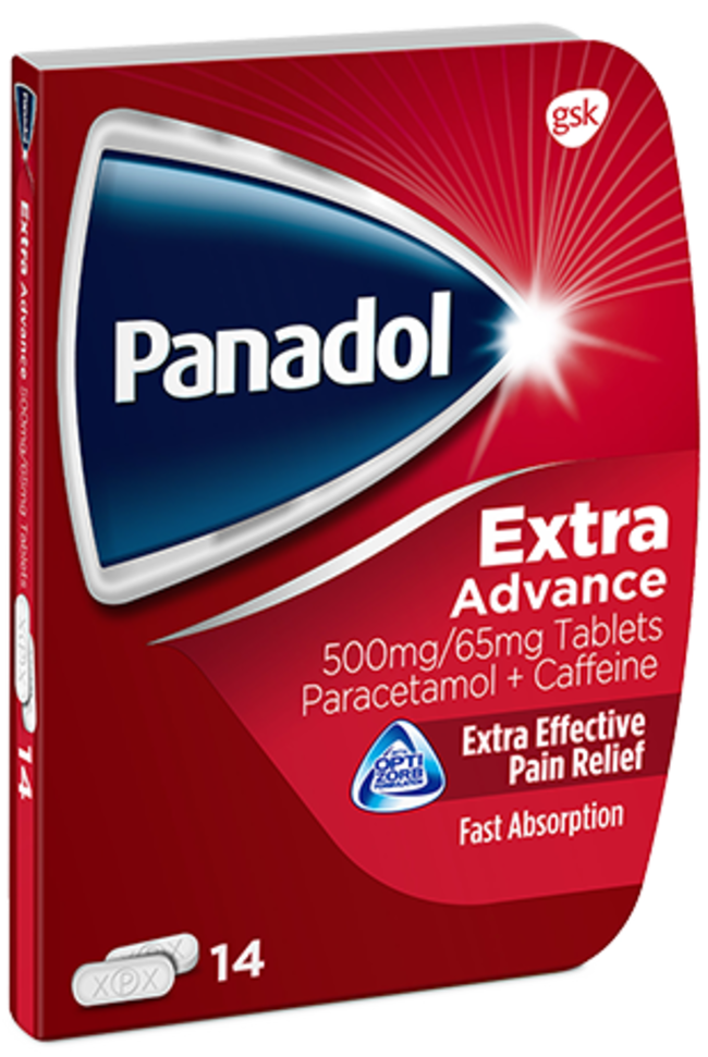PANADOL EXTRA ADVANCE tablets 65mg/500mg  14