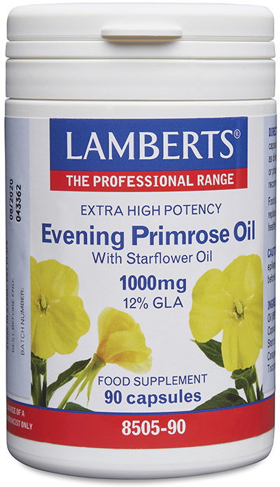 LAMBERTS essential fatty acids capsules evening primrose oil with starflower oil 1000mg  90