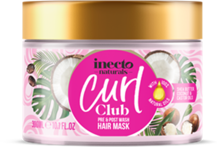 INECTO naturals curl club pre & post wash hair mask 300ml