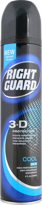 RIGHT GUARD for men antiperspirant aerosol total defence 5 cool 250ml
