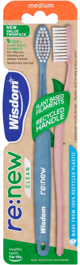 WISDOM toothbrushes re:new clean medium 2