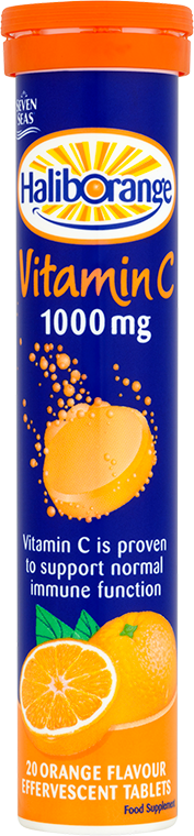 HALIBORANGE effervescent tablets vitamin C orange  20