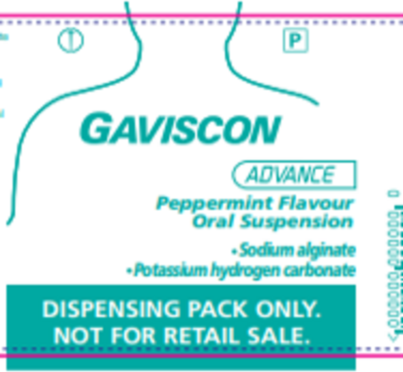 GAVISCON ADVANCE liquid peppermint 200mg/1000mg 500ml