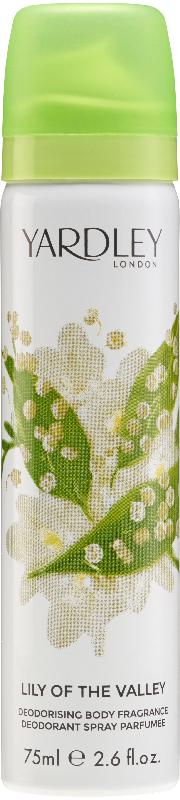 YARDLEY fragrance body spray lily of the valley 75ml