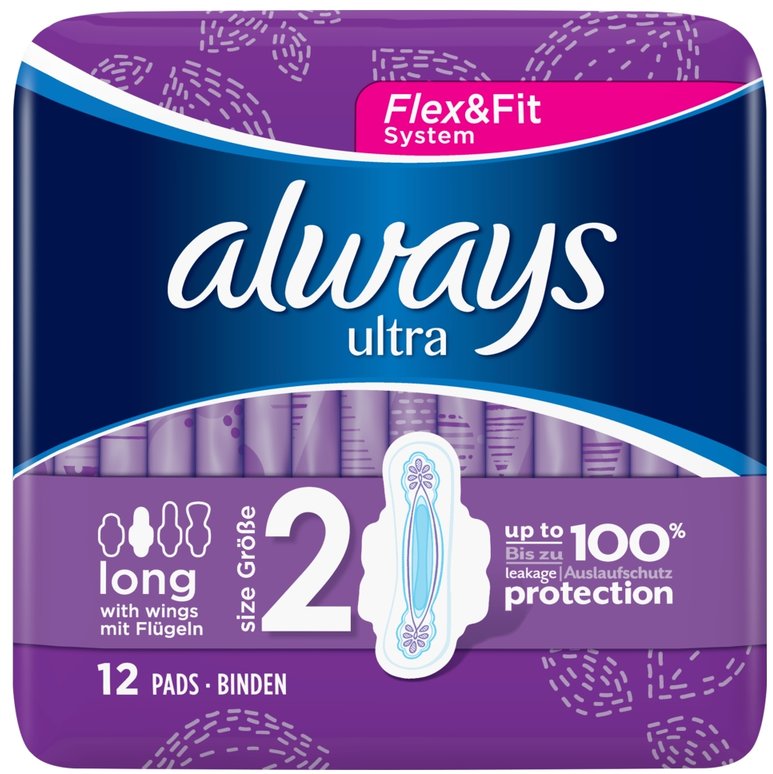 ALWAYS ULTRA sanitary towels pads long plus  12