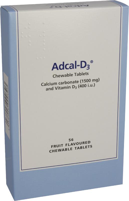 ADCAL-D3 chewable tablets 1500mg/400iu  56