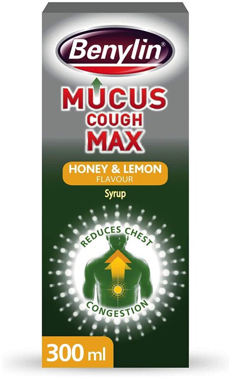 BENYLIN mucus cough max honey & lemon 100mg/5ml 300ml