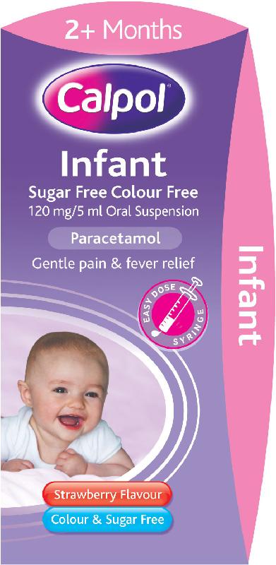 CALPOL Infant Suspension Sugar & Colour Free 120mg/5ml 100ml