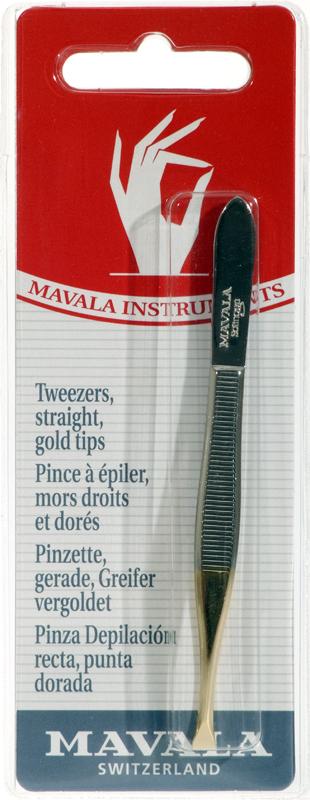 Mavala Straight Tweezer Gold Plated Tip
