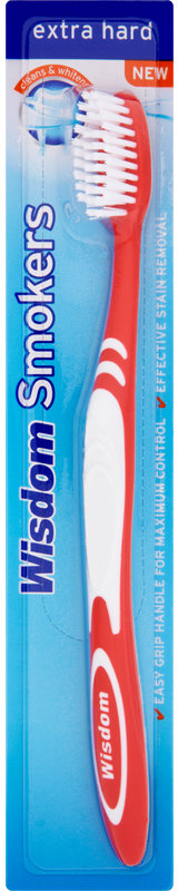 WISDOM toothbrushes smokers extra hard