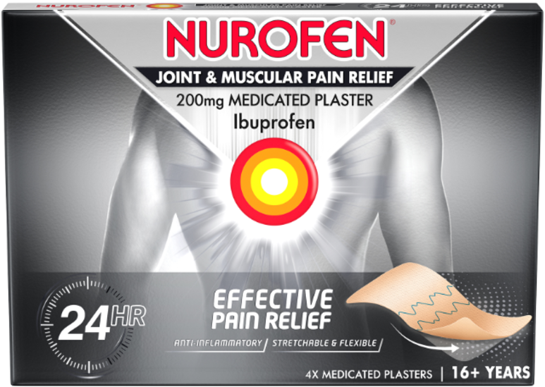 NUROFEN medicated plasters joint & muscular pain (GSL) 200mg  4