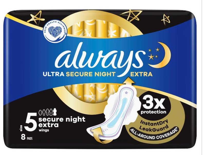 ALWAYS ULTRA sanitary towels pads secure night extra  8