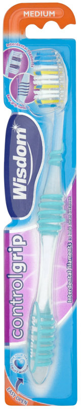 WISDOM toothbrushes control grip medium