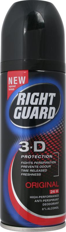 RIGHT GUARD for men antiperspirant aerosol total defence 5 original 150ml