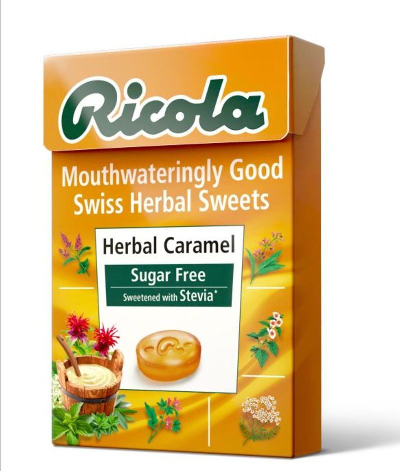 RICOLA swiss herb drops s/f herbal caramel 45g