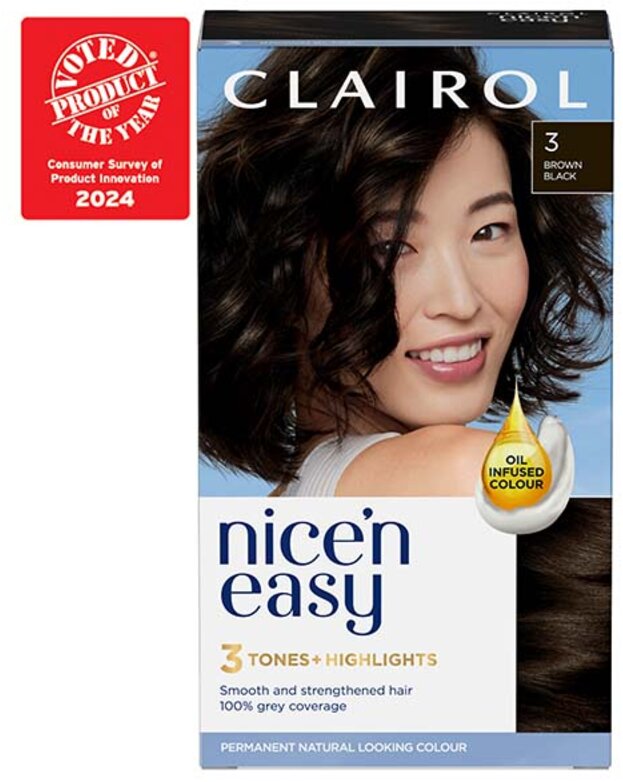 CLAIROL nice n easy care colour brown black 3