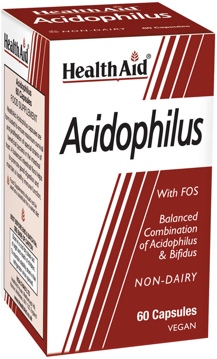 HEALTHAID probiotic capsules vegan acidophilus  60