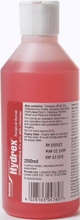 HYDREX skin cleanser 4% w/v 250ml