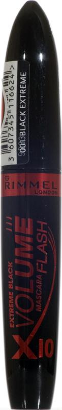 RIMMEL eye make-up mascara volume flash X 10 extreme black 8ml