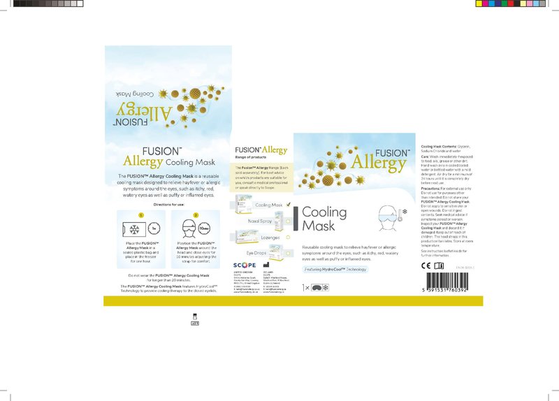FUSION allergy cooling eye mask