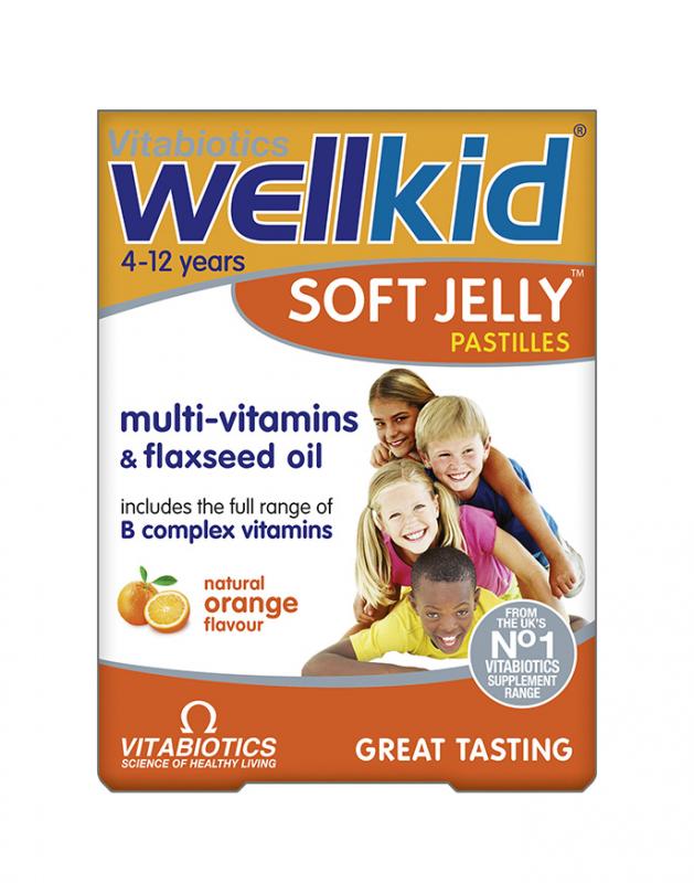WELLKID pastilles orange soft jelly  30