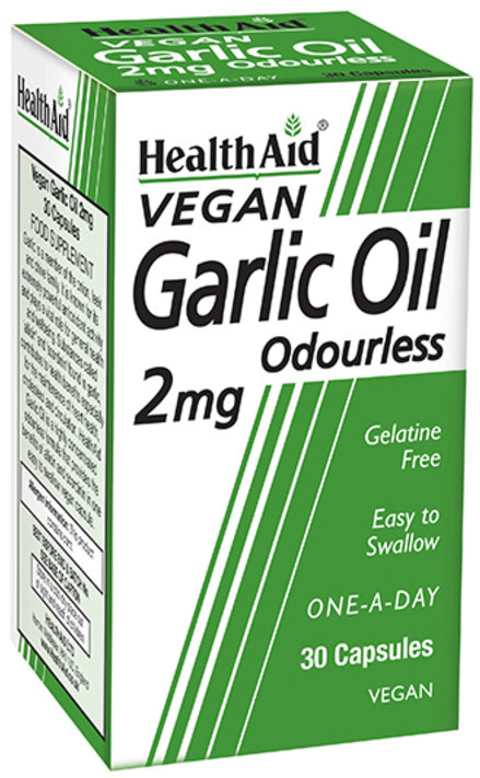 HEALTHAID herbal formula capsules odourless garlic oil 2mg  30