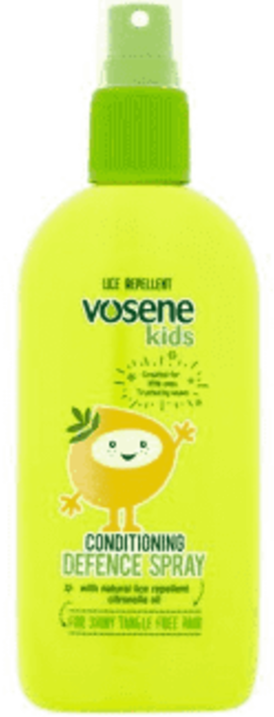 VOSENE kids 3-in-1 headlice repellent defence spray 150ml