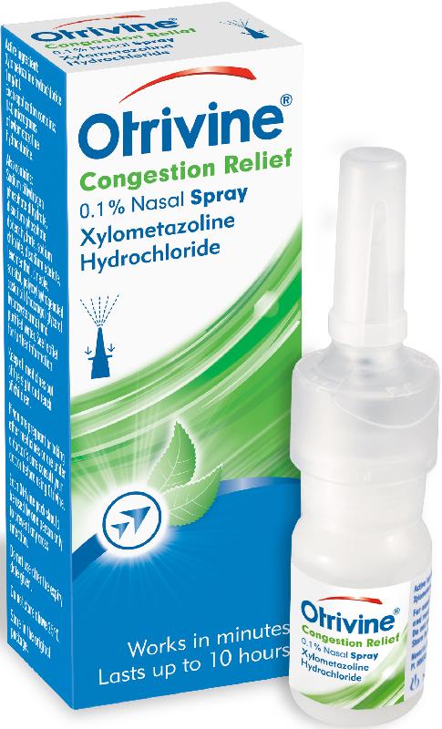 OTRIVINE nasal spray congestion relief 0.1% 10ml