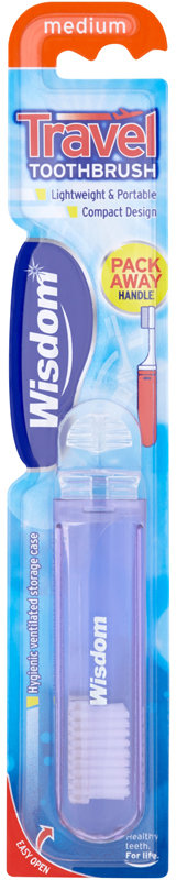 WISDOM toothbrushes travel medium