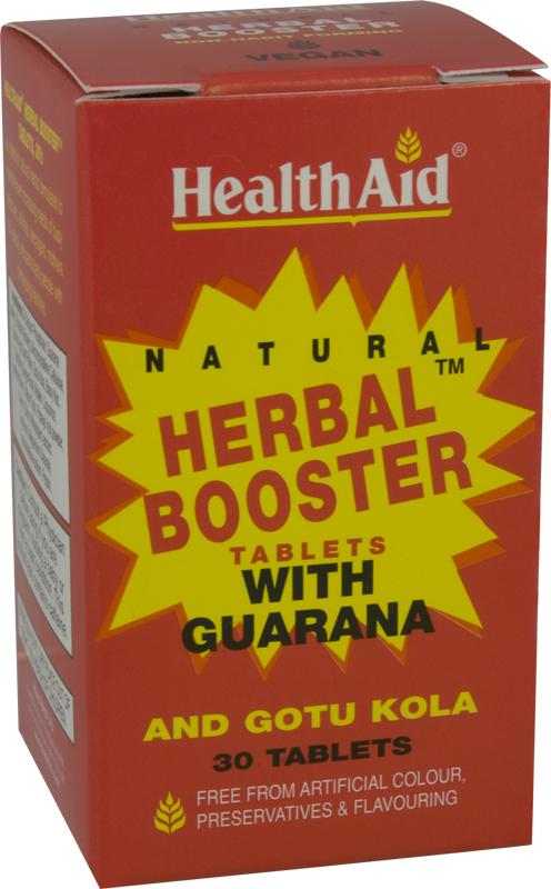 HEALTHAID lifestyle range tablets herbal booster with guarana  30