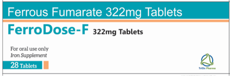 FERRODOSE-F tablets 322mg 28