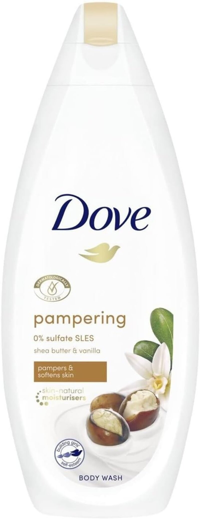DOVE bath & shower body wash pampering 450ml