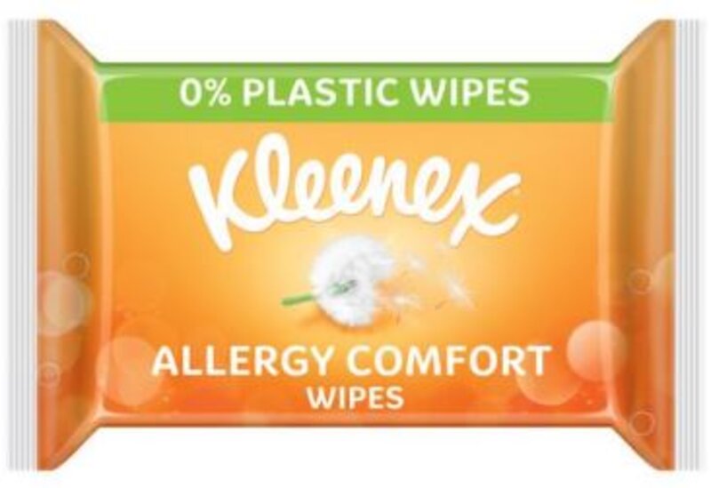 KLEENEX wipes plastic free allergy  12