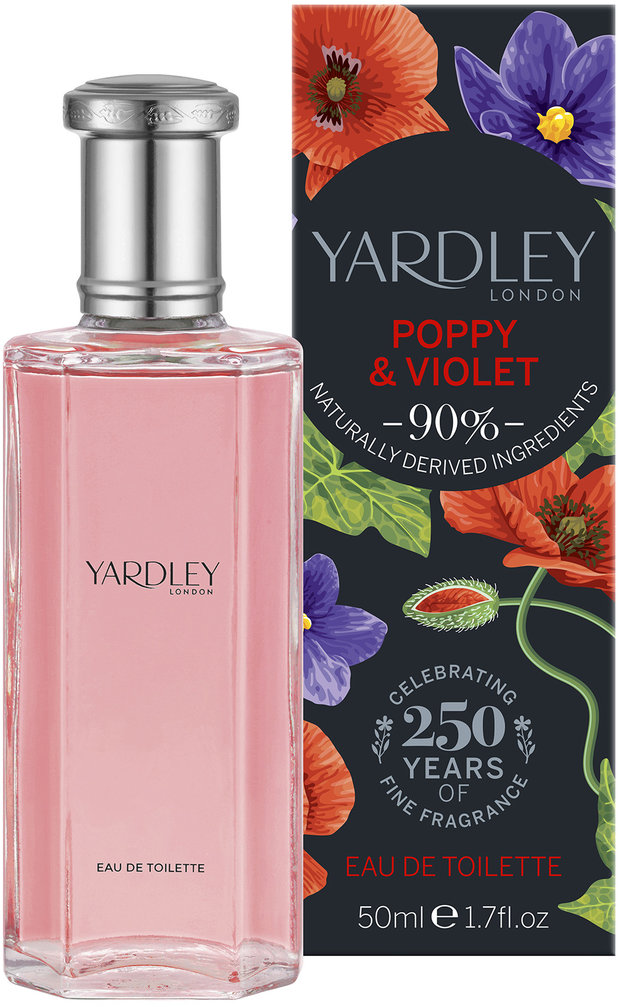 YARDLEY fragrance eau de toilette poppy & violet 50ml