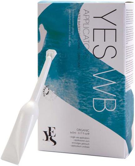 YES WB personal lubricant water-based in applicator 5ml 6
