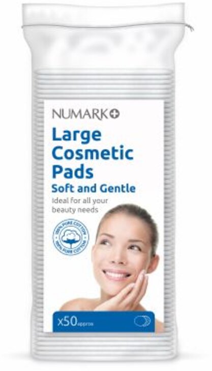 NUMARK toiletries & personal care square cosmetic pads single faced  50